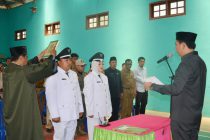 BUPATI OKU SELATAN LANTIK TIGA PJ KEPALA DESA DI DUA KECAMATAN