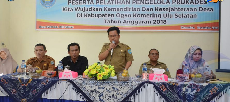 DINAS PMPD KABUPATEN OKU SELATAN GELAR PELATIHAN PENGELOLA PENGURUS PRUKADES