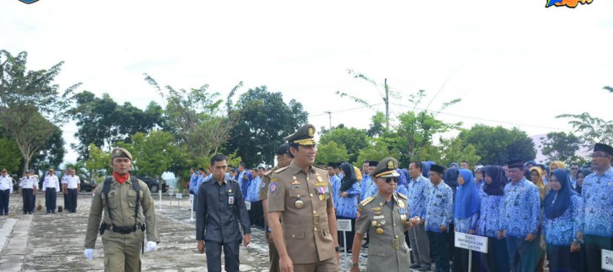 PEMKAB OKU SELATAN GELAR UPACARA HUT PEMADAM KEBAKARAN KE-100, HUT SAT POL PP KE-69, DAN HUT SAT LINMAS KE-57 TAHUN 2019