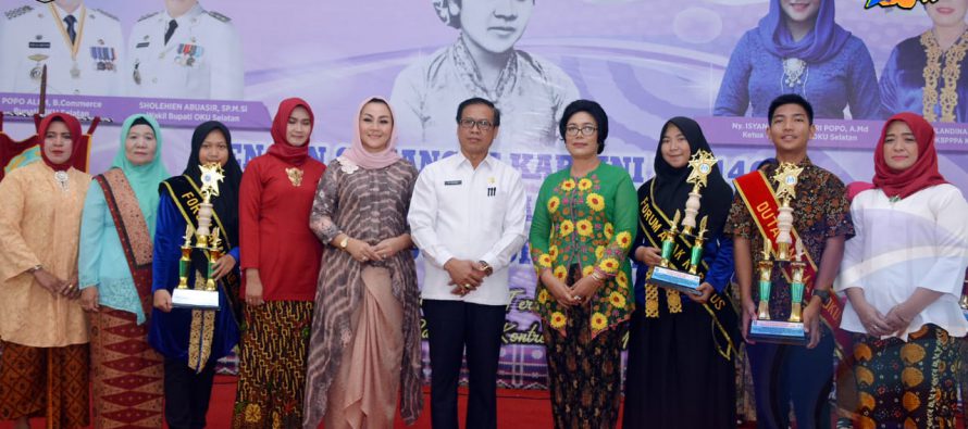 PERINGATAN HARI KARTINI KE-140 TINGKAT KABUPATEN OKU SELATAN,  KETUA TP PKK AJAK KARTINI-KARTINI OKU SELATAN MENJADI WANITA MANDIRI DAN TANGGUH DI ERA EKONOMI DIGITAL