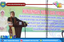 KUNJUNGAN KERJA KEPALA KEJAKSAAN TINGGI SUMSEL ALI MUKARTONO, DALAM RANGKA PERESMIAN KANTOR KEJAKSAAN NEGERI OKU SELATAN
