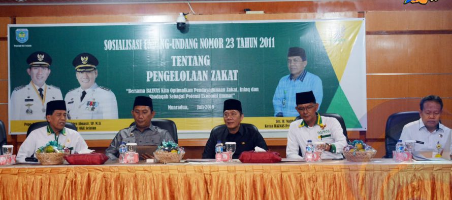 BAZNAS KABUPATEN OKU SELATAN GELAR SOSIALISASI UNDANG-UNDANG NO 23 TAHUN 2011 DAN PP NO 14 TAHUN 2014 TENTANG PENGELOLAAN ZAKAT