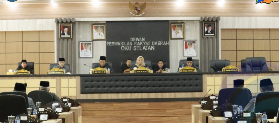 BUPATI SAMPAIKAN JAWABAN TERHADAP PANDANGAN UMUM ENAM FRAKSI ANGGOTA  DPRD KABUPATEN OKU SELATAN