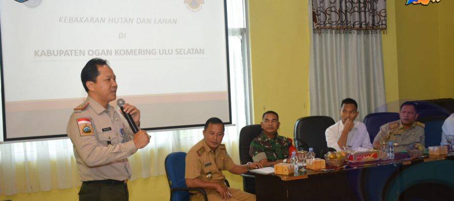 ANTISIPASI KARHUTLA, KESBANGPOL OKU SELATAN GELAR RAPAT KOORDINASI TIM KEWASPADAAN DINI DAERAH OKU SELATAN TW III TAHUN 2019