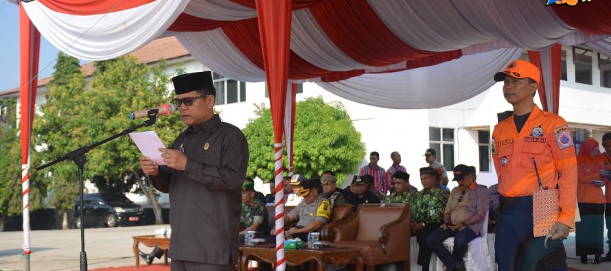 PEMKAB OKU SELATAN GELAR APEL SATGAS  KESIAPSIAGAAN PENCEGAHAN KEBAKARAN HUTAN DAN LAHAN DI KABUPATEN OKU SELATAN TAHUN 2019