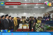 PENGANGKATAN DAN  PERESMIAN 40 ANGGOTA DPRD OKU SELATAN PERIODE 2019-2024, BUPATI OKU SELATAN HARAPKAN DUKUNGAN DAN SUPORT