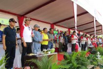 BUPATI OKU SELATAN HADIRI PERINGATAN HARI OLAHRAGA NASIONAL TINGKAT PROVINSI SUMSEL DI STADION TEBAT SARI MARTAPURA OKU TIMUR