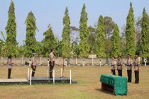 KAPOLRES OKU SELATAN AKBP. DENY AGUNG ANDRIANA PIMPIN LANGSUNG SERTIJAB PEJABAT POLRES OKU SELATAN DI HALAMAN MAPOLRES OKU SELATAN