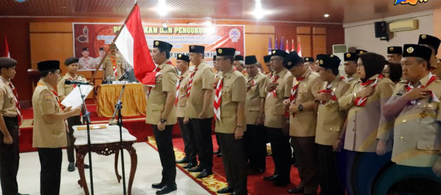 PELANTIKAN KAMABICAB DAN KWARCAB PRAMUKA OKU SELATAN, POPO ALI M.,B.COM KETUA MABICAB GERAKAN PRAMUKA OKU SELATAN MASA BAKTI 2019-2024