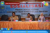 BAGIAN HUKUM SETDA MENGGELAR SOSIALISASI PRODUK HUKUM DAERAH KABUPATEN OKU SELATAN