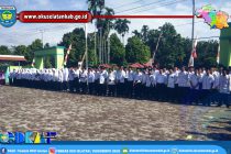 BUPATI OKU SELATAN MENGHADIRI UPACARA HARI AMAL BHAKTI (HAB) KE-74 DILAPANGAN KANTOR KEMENTRIAN AGAMA KABUPATEN OKU SELATAN