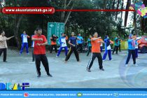 ERATKAN SILATURAHMI DISKOMINFO OKU SELATAN GELAR SENAM SEHAT BERSAMA