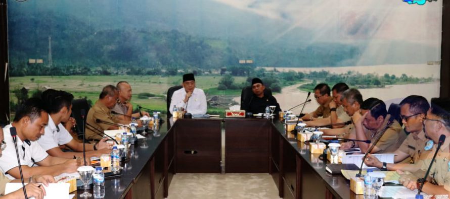 PEMERINTAH KABUPATEN OKU SELATAN GELAR RAPAT TENTANG PENUNDAAN KEGIATAN JASS#9 TAHUN 2020 DALAM UPAYA PENCEGAHAN COVID-19