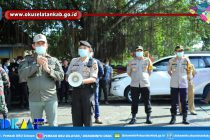 GELAR APEL GABUNGAN UNTUK  MEMBERIKAN HIMBAUAN KEPADA MASYARAKAT SEKALIGUS PENYEMPROTAN DISINFEKTAN SECARA SERENTAK DALAM RANGKA PENCEGAHAN VIRUS CORONA  DIKABUPATEN OKU SELATAN