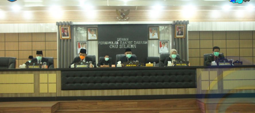 DPRD OKU SELATAN GELAR PEMBUKAAN RAPAT PARIPURNA DENGAN AGENDA PENYAMPAIAN LKPJ KEPALA DAERAH TAHUN 2019 DAN PENYAMPAIAN LAPORAN HASIL RESES KEDUA ANGGOTA DPRD DARI MASING-MASING DAERAH PEMILIHAN TAHUN 2020