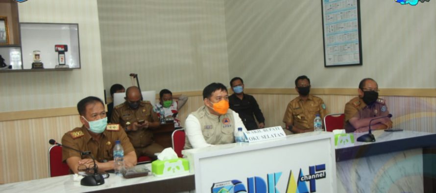 WAKIL BUPATI OKU SELATAN IKUTI LANGSUNG VIDEO CONFERENCE (VIDCON) KEDUA BERSAMA KEMENTERIAN DALAM NEGERI TERKAIT DENGAN PENCEGAHAN DAN PERCEPATAN PENANGANAN COVID-19