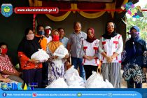 PALANG MERAH INDONESIA ( PMI) KABUPATEN OKU SELATAN GELAR KEGIATAN PEMBAGIAN SEMBAKO KEPADA WARGA YANG TERDAMPAK BENCANA BANJIR DIKECAMATAN BUANA PEMACA