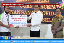 PERTAMINA PEDULI DPC HISWANA MIGAS RAYON II BERIKAN BANTUAN SEMBAKO MELALUI GUGUS TUGAS COVID-19 OKU SELATAN