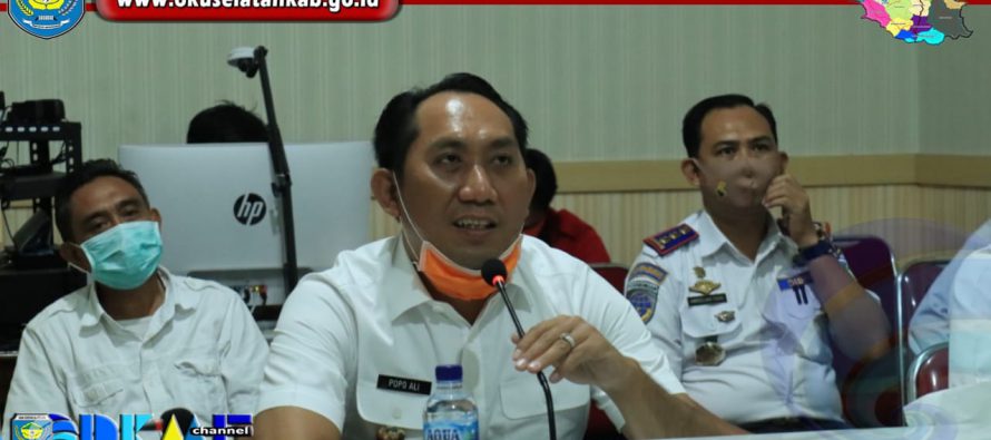 BUPATI DAN WAKIL BUPATI GELAR RAPAT MELALUI VIDCON BERSAMA CAMAT SEKABUPATEN OKU SELATAN