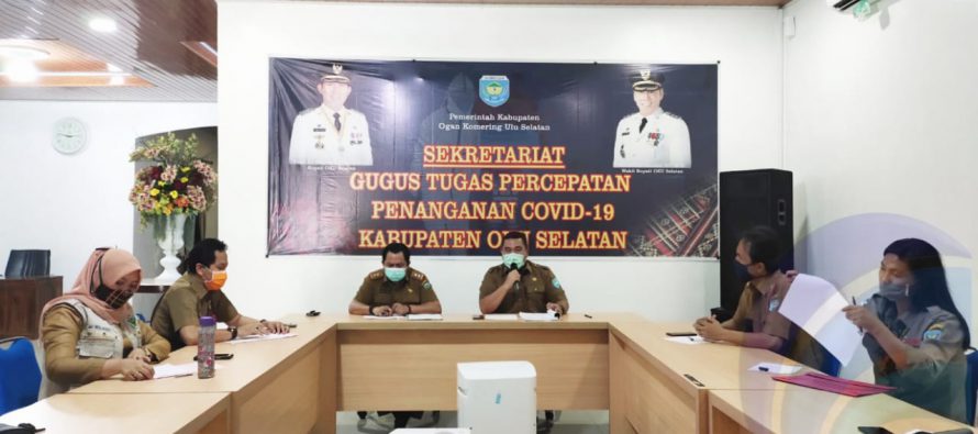 GUGUS TUGAS COVID-19 KABUPATEN OKU SELATAN GELAR PRESS RELEASE TERKAIT PERKEMBANGAN COVID-19 DI OKU SELATAN