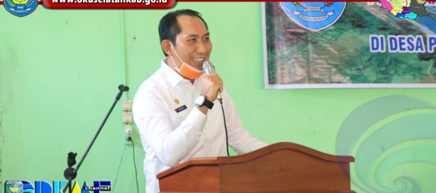 BUPATI OKU SELATAN HADIRI SOSIALISASI DALAM RANGKA PENGADAAN TANAH PERLUASAN UNTUK PEMBANGUNAN BENDUNGAN TIGA DIHAJI DI DESA SUKA BUMI KECAMATAN TIGA DIHAJI