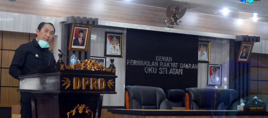 BUPATI OKU SELATAN HADIRI RAPAT PARIPURNA TERKAIT TANGGAPAN BUPATI TERHADAP PANDANGAN UMUM FRAKSI-FRAKSI DPRD OKU SELATAN