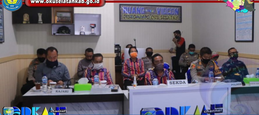 PEMERINTAH KABUPATEN OKU SELATAN IKUTI RAPAT KOORDINASI PENANGANAN COVID-19 BERSAMA GUBERNUR SUM-SEL