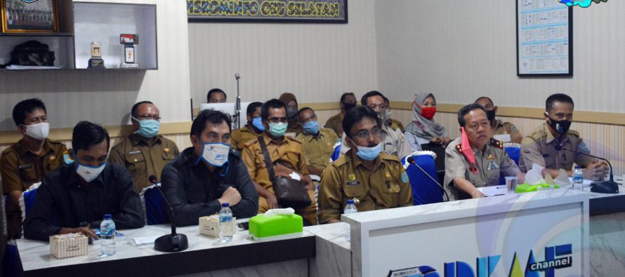 DINAS PERTANIAN OKU SELATAN  BERSAMA DINAS PERTANIAN SUMSEL GELAR VERIFIKASI LUAS LAHAN BAKU SAWAH DI OKU SELATAN MELALUI VIDEO CONFERENCE