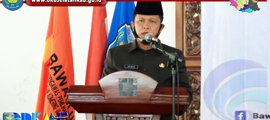 MEWAKILI BUPATI OKU SELATAN ASISTEN I HADIRI ACARA SOSIALISASI DAN PENANDATANGANAN NETRALITAS ASN DI LINGKUNGAN PEMERINTAH  KABUPATEN OGAN KOMERING ULU SELATAN