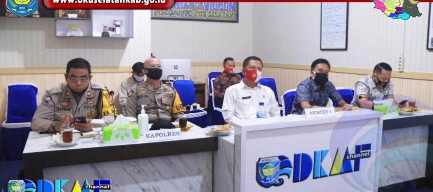PEMERINTAH KABUPATEN OKU SELATAN IKUTI RAKOR BERSAMA MENDAGRI MELALUI VIRTUAL