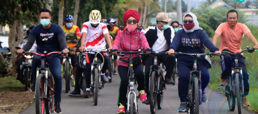 CEK PERSIAPAN PELAKSANAAN SRIWIJAYA RANAU GRAN FONDO, PJS.BUPATI OKU SELATAN GOWES BARENG DI DESA SURABAYA DAN KUNJUNGI BEBERAPA OBYEK WISATA DI KAWASAN  DANAU  RANAU