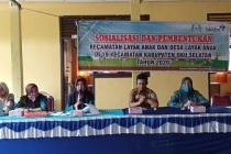 PEMERINTAH KABUPATEN OKU SELATAN GELAR KEGIATAN SOSIALISASI DAN PEMBENTUKAN KECAMATAN LAYAK ANAK DAN DESA LAYAK ANAK DI KECAMATAN WARKUK RANAU SELATAN DAN KECAMATAN BPRRT TAHUN 2020