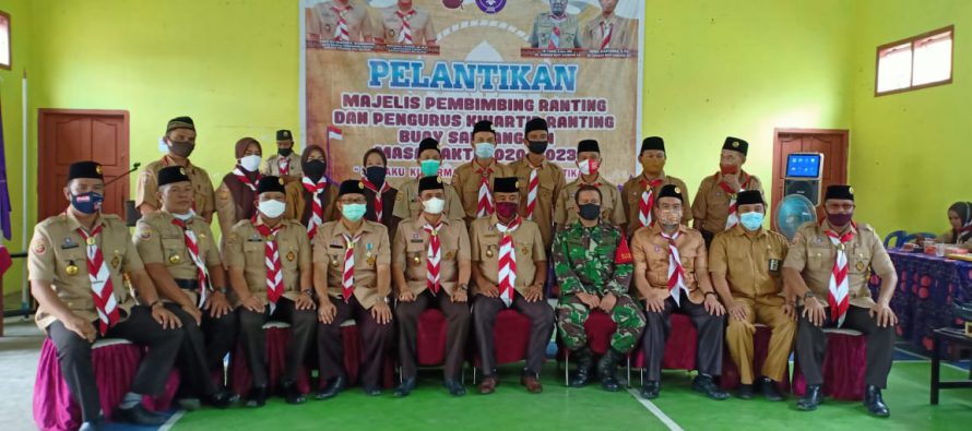 KEPALA DINAS PENDIDIKAN OKU SELATAN HADIRI PELANTIKAN PENGURUS KWARTIR RANTING KECAMATAN BUAY SANDANG AJI MASA BHAKTI 2020-2023