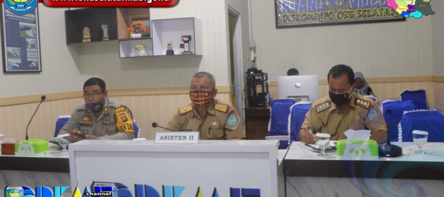 PEMKAB OKU SELATAN IKUTI RAKOR ANEV PELAKSANAAN  KAMPANYE PILKADA SERENTAK TAHUN 2020 MELALUI VIDEO CONFERENCE