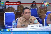 ASITEN III IKUTI PENYERAHAN MAHASISWA KKN UNIVERSITAS PGRI PALEMBANG KE KABUPATEN OKU SELATAN MELALUI VIRTUAL.