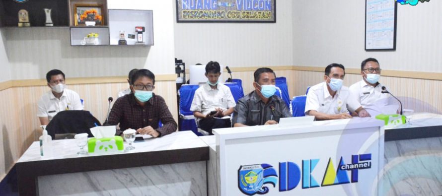 MEWAKILI BUPATI OKU SELATAN, STAF AHLI BIDANG PEMERINTAHAN HADIRI PERESMIAN LISTRIK DI KABUPATEN OKU SELATAN DAN LAHAT MELALUI VIDEO CONFERENCE