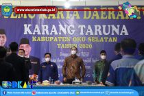 BUPATI OKU SELATAN MEMBUKA SECARA RESMI TEMU KARYA DAERAH IV KARANG TARUNA KABUPATEN OKU SELATAN TAHUN 2020