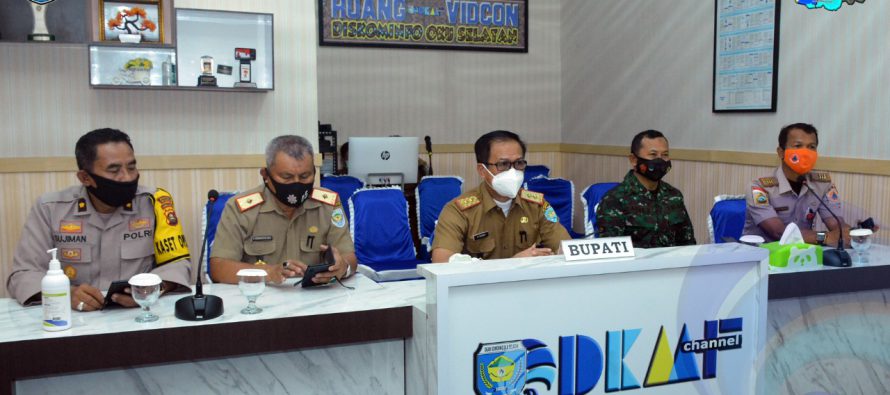 PEMKAB OKU SELATAN IKUTI RAKOR TERKAIT PENGENDALIAN KARHUTLA TAHUN 2021 BERSAMA PRESIDEN RI SECARA VIRTUAL