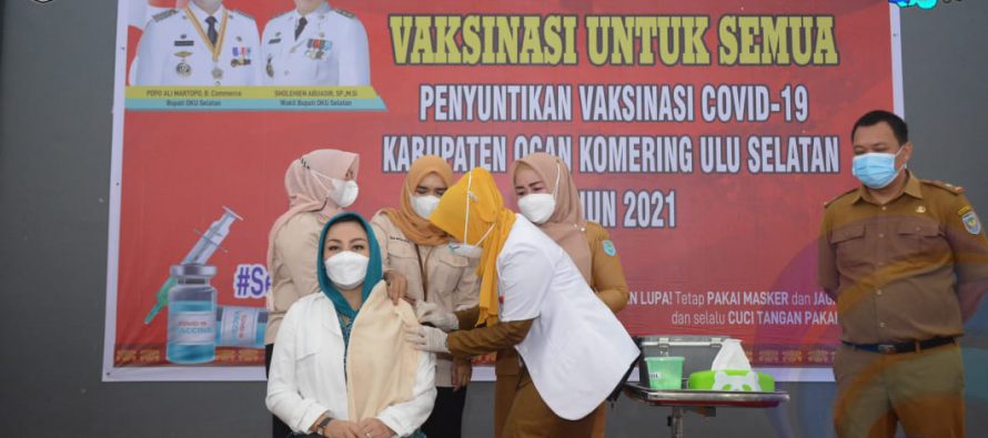 PEMERINTAH KABUPATEN OKU SELATAN GELAR PENYUNTIKAN VAKSINISASI TAHAP DUA UNTUK PARA PELAYANAN PUBLIK DI OKU SELATAN.