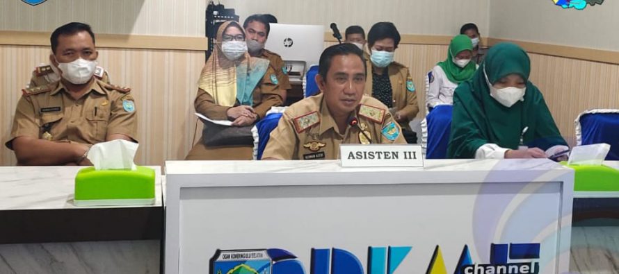 ASISTEN III HADIRI REKONSILIASI IURAN JAMINAN KESEHATAN PESERTA PPU PEMDA KABUPATEN OKU SELATAN BERSAMA KEPALA BPJS CABANG PRABUMULIH SECARA VIRTUAL