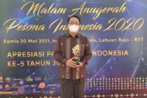 KABUPATEN OKU SELATAN MENERIMA PENGHARGAAN JUARA SATU KATEGORI FESTIVAL PARIWISATA TERPOPULER DALAM AJANG ANUGERAH PESONA INDONESIA (API) AWARD TAHUN 2020.