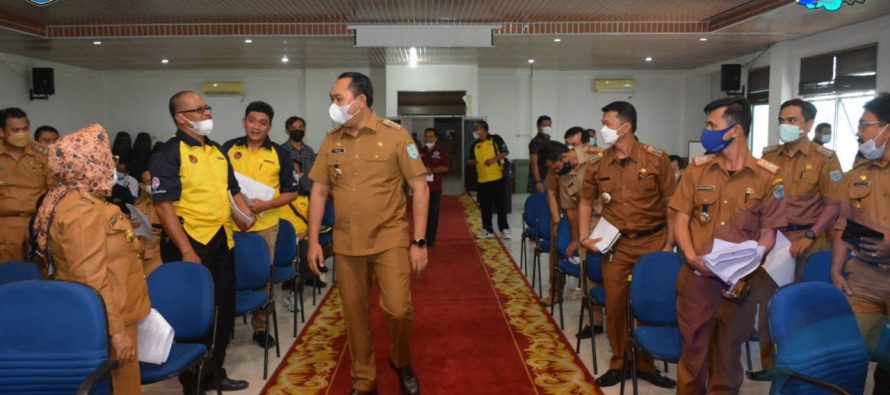 BUPATI OKU SELATAN PIMPIN LANGSUNG RAPAT PERSIAPAN PORPROV SUMATERA SELATAN KE XIII TAHUN 2021.