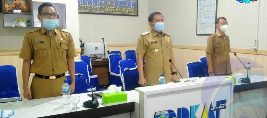 PEMKAB OKU SELATAN IKUTI RAKORNAS BERSAMA KEMENDAGRI TERKAIT PERATURAN PERUNDANG- UNDANGAN KELEMBAGAAN SECARA VIRTUAL.