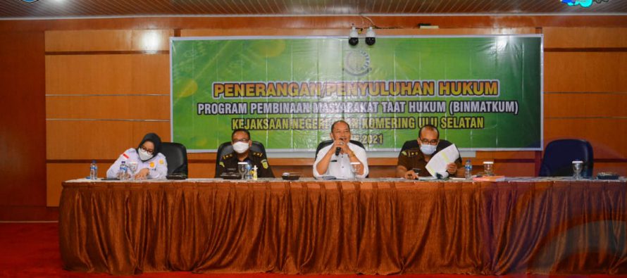 KEJAKSAAN NEGERI OKU SELATAN HARAPKAN SELURUH PERANGKAT DESA DI 19 KECAMATAN KABUPATEN OKU SELATAN PAHAM HUKUM DAN TAAT HUKUM.