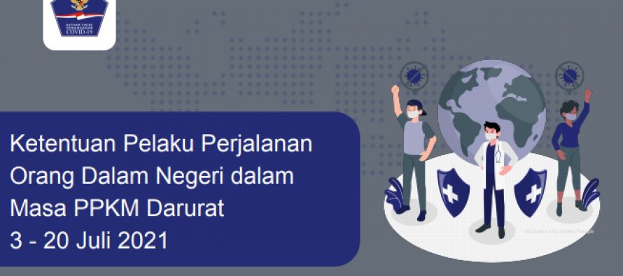 KETENTUAN PELAKU PERJALANAN ORANG DALAM NEGERI DALAM MASA PPKM DARURAT 3 – 20 JULI 2021  “Bersatu Lawan COVID-19”