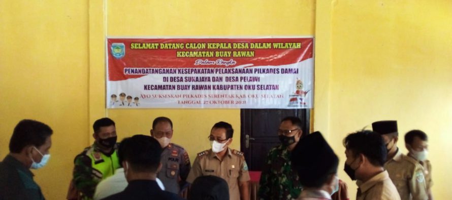 PENANDATANGANAN KESEPAKATAN PELAKSANAAN PILKADES DAMAI KECAMATAN BUAY RAWAN