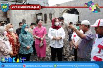 KETUA TP PKK OKU SELATAN SAMBANGI KORBAN KEBAKARAN DI DESA KARANG AGUNG