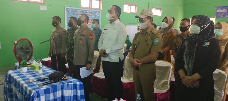 PERCEPAT CAPAIAN VAKSINASI, BUPATI OKU SELATAN IKUTI VIDCON BERSAMA KAPOLRI