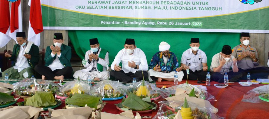 NAHDLATUL ULAMA (NU) KABUPATEN OKU SELATAN GELAR DOA BERSAMA DALAM PERINGATAN HARI LAHIR NU KE-95 DAN HUT KABUPATEN OKU SELATAN KE-18 TAHUN.
