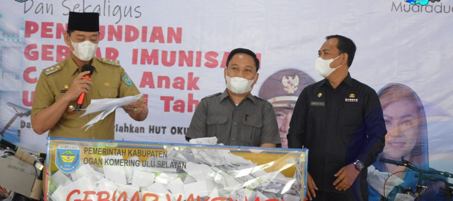 GOW OKU SELATAN LAKUKAN PENGUNDIAN HADIAH IMUNISASI COVID-19 UNTUK ANAK USIA 6-11 TAHUN